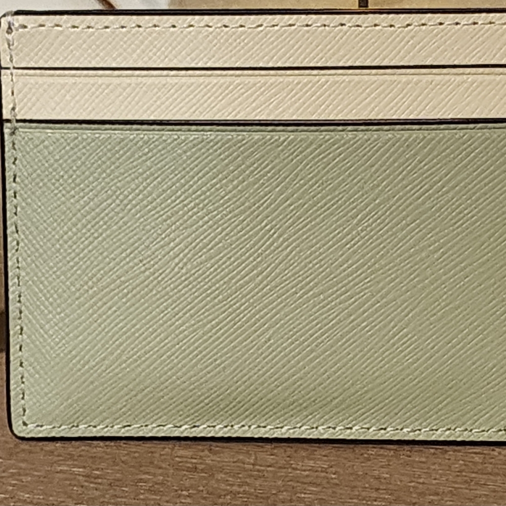 Kate Spade Slim Colorblock Sage and Cream Cardholder(Madison)NWT - Picture 2 of 2